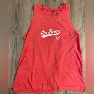 Champion Red Heathered Crewneck Tank Top Air Force - size medium - never worn